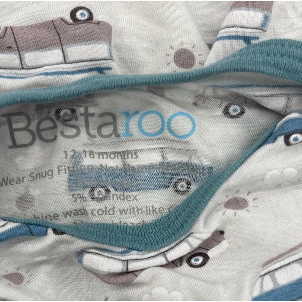 Bestaroo‎ 12-18 Month Bamboo Hawaii Truck Van Surfer Short Romper One Piece H87 - Picture 3 of 3